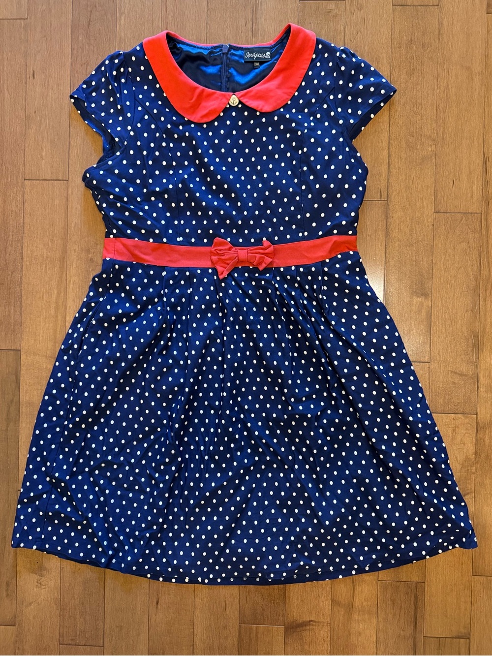 Sourpuss DollFace Sailor Dress XXXL | Polka Dot | Rockabilly | Pinup